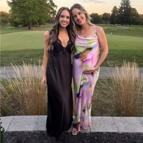 Dresses & Skirts - Multicolored Maxi Dress, Bump Friendly Dress, Wedding Guest Dress